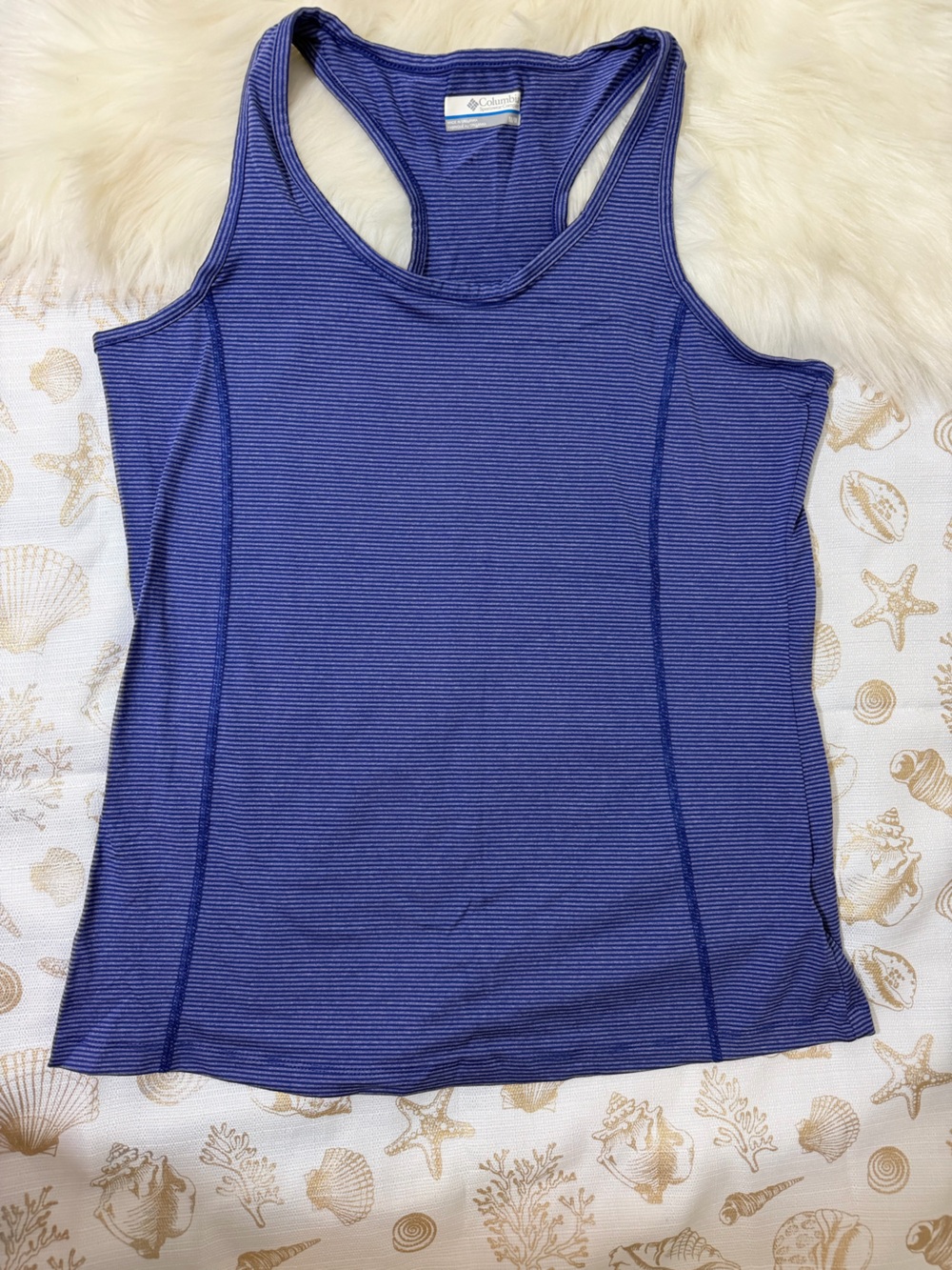 Columbia Women’s Navy Blue Striped Racerback Tank Top